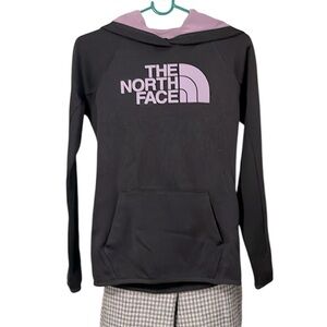 The North Face Gray & Lavender Purple Longsleeve Half Dome Pullover Hoodie Sz XS